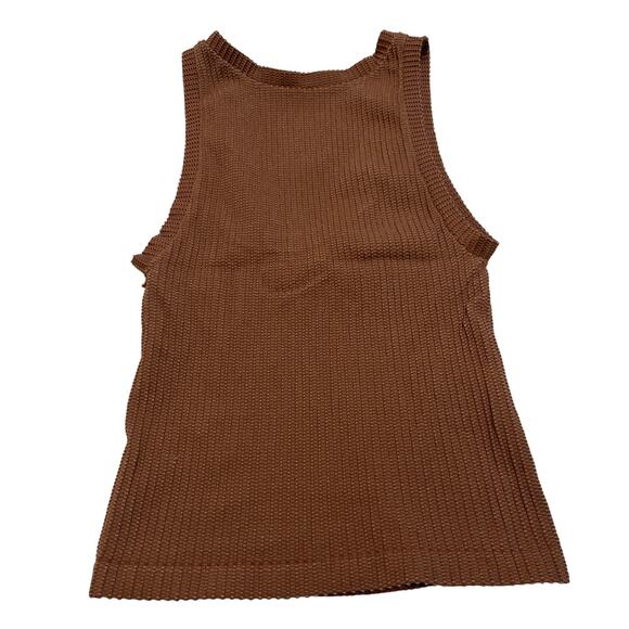 M171 INTIMATELY Free People Women's Crop Tank Top Brown Small - Picture 2 of 4
